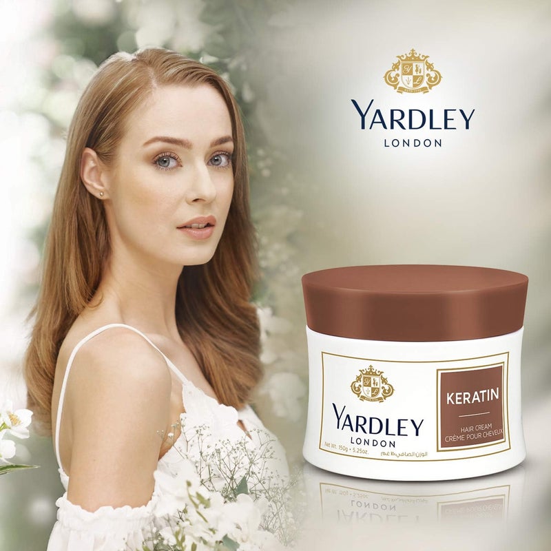 Yardley كريم شعر ياردلي كيراتين - 2 × 150 جرام للترطيب والتصفيف - Image 3